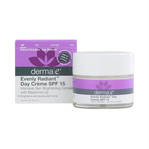 Derma E Evenly Radiant Day Creme SPF 15 - 2 oz