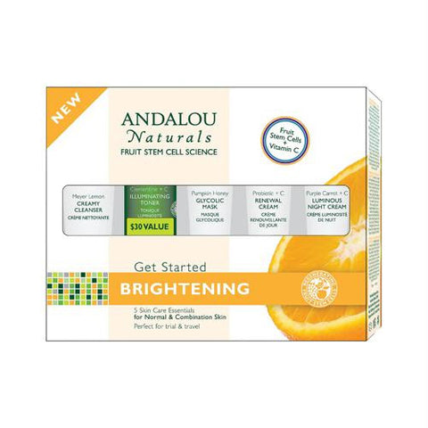 Andalou Naturals Get Started Brightening - 5 Piece Kit