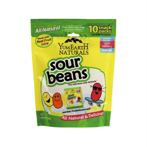 Yummy Earth Naturals Sour Jelly Beans Snack Packs - 10 Packs