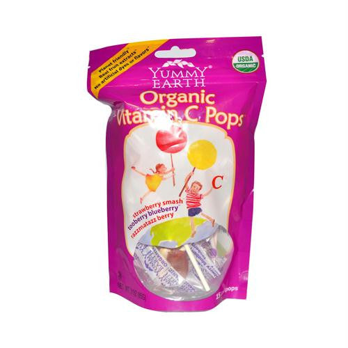 Yummy Earth Organic Vitamin C Pops - 3 oz - Case of 6