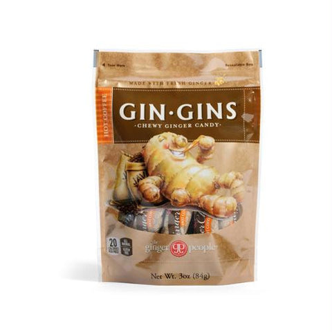 Ginger People Gingins Chewy Hot Coffee Bags - Case of 24 - 3 oz