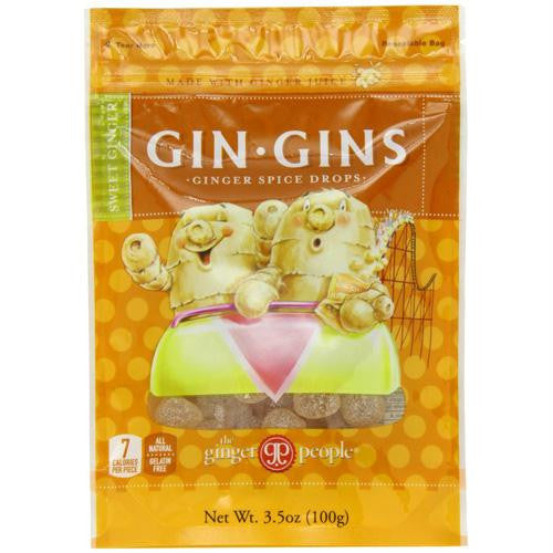 Ginger People Ginger Spice Drops - 3.5 oz - Case of 24