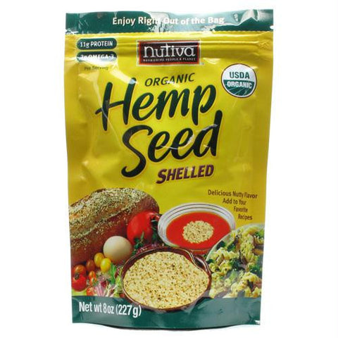 Nutiva Certified Organic Hempseed - Shelled - 8 oz - Case of 6