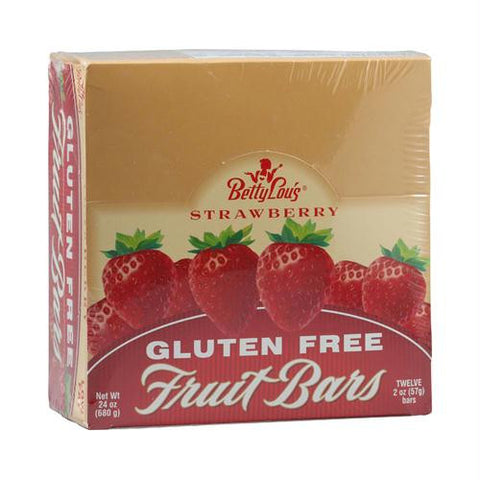 Betty Lous Fruit Bar - Strawberry - Gluten Free - Case of 12 - 2 oz