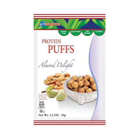 Kays Naturals Protein Puffs - Almond Delight - Case of 6 - 1.2 oz