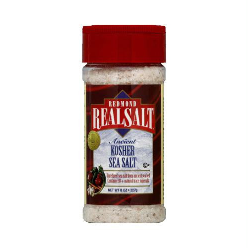 Real Salt Kosher Sea Salt Shaker - Case of 12 - 8 oz