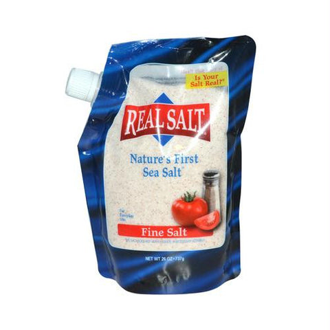 Real Salt Natures First Sea Salt Fine Salt - 26 oz - Case of 12