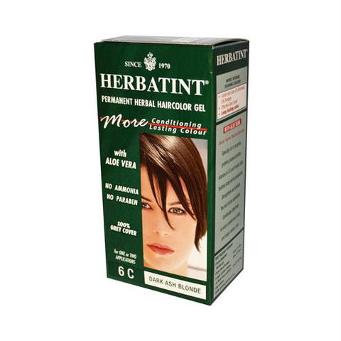 Herbatint Permanent Herbal Haircolour Gel 6C Dark Ash Blonde - 135 ml