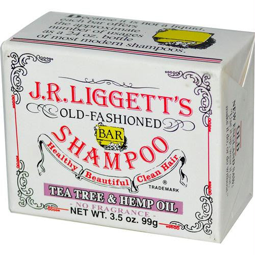 J.R. Liggetts Old Fashioned Bar Shampoo Counter Display - Tea Tree and Hemp Oil - 3.5 oz - Case of 12