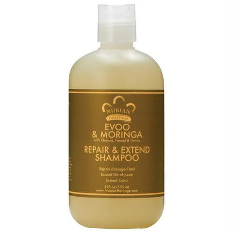 Nubian Heritage Shampoo - Repair and Extend Extra Virgin Olive Oil and Moringa - 12 oz