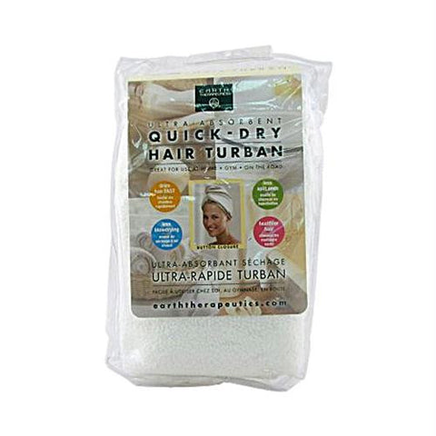 Earth Therapeutics Quick Dry Hair Turban Ultra-Absorbent - 1 Cloth