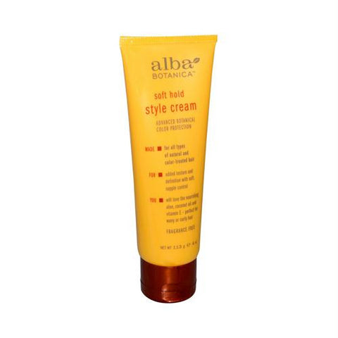 Alba Botanica Style Cream Soft Hold Fragrance Free - 4 oz