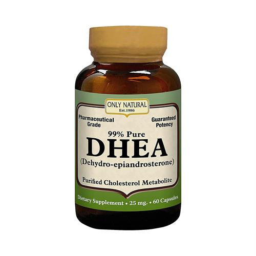 Only Natural DHEA - 25 mg - 60 Capsules