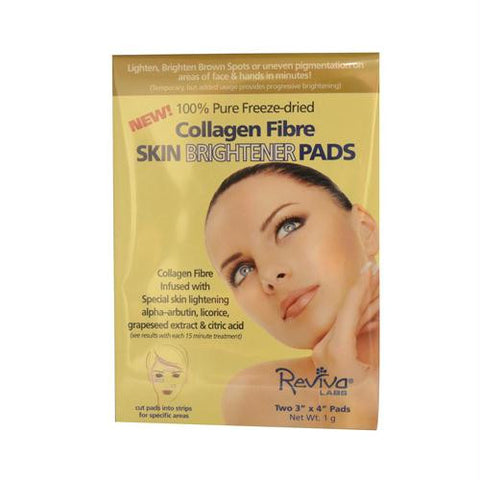 Reviva Labs Collagen Fiber Skin Brightener Pads 3 inches x 4 inches - Case of 6 - 2 Packs