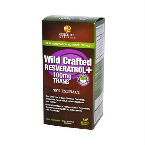 Genceutic Naturals Wild Crafted Resveratrol - 100 mg - 60 Vcaps