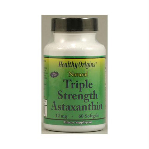 Healthy Origins Astaxanthin Triple Strength - 12 mg - 60 Softgels