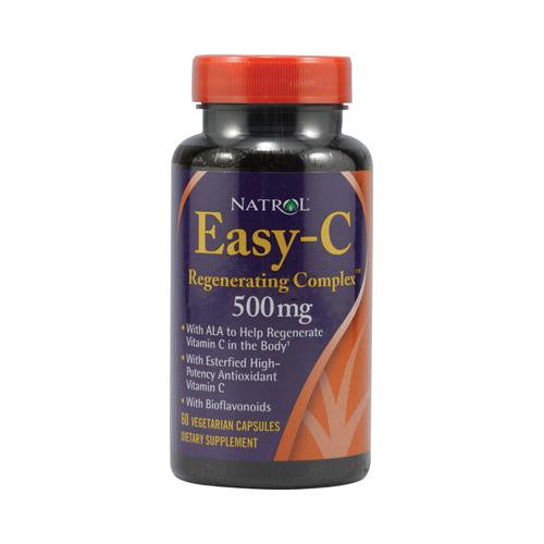 Natrol Easy-C Regenerating Complex with Bioflavonoids - 500 mg - 60 Vegetarian Capsules