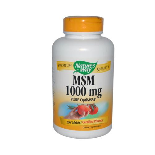 Natures Way MSM - 1000 mg - 200 Tablets