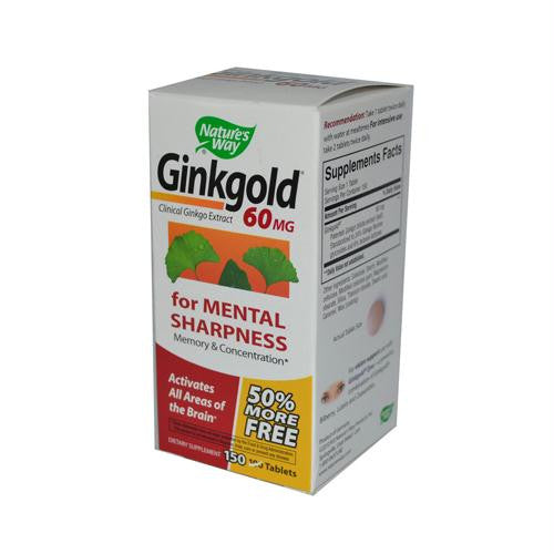 Natures Way Ginkgold - 150 Tablets