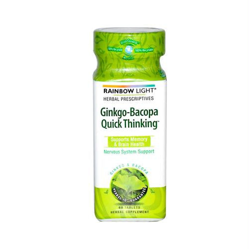 Rainbow Light Ginkgo-Bacopa Quick Thinking - 60 Tablets