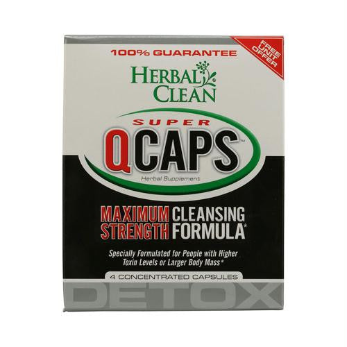 B.N.G. Herbal Clean Super Qcaps Maximum Strength - 4 Capsules