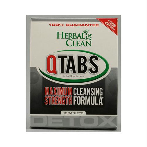 B.N.G. Herbal Clean Detox QTabs Maximum Strength Cleansing Formula - 10 Tablets