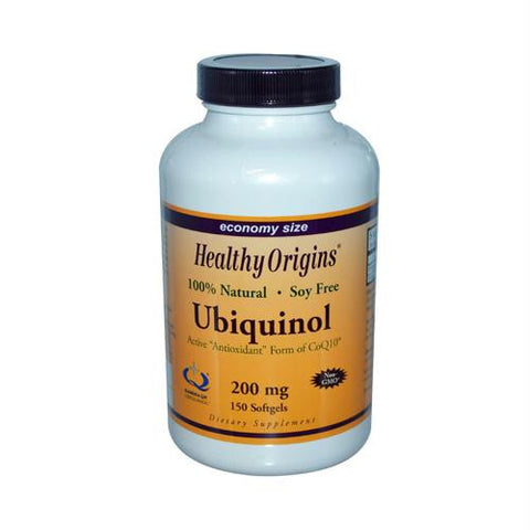 Healthy Origins Ubiquinol - Soy Free Non-GMO Formula - 200 Mg - 150 Softgels