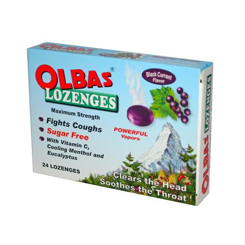 Olbas Lozenges Sugar-Free Black Currant - 24 Lozenges - Case of 12