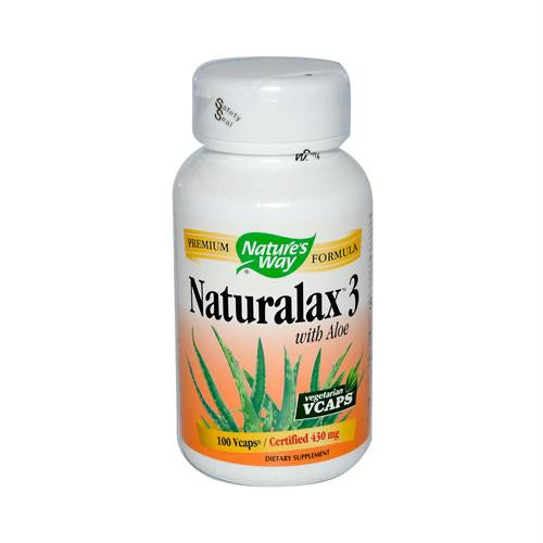 Natures Way Naturalax 3 with Aloe - 100 Vegetarian Capsules