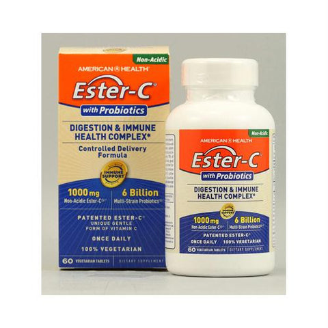 American Health Ester-C Digestion and Immune Health Complex - 1000 mg - 60 Vegetarian Tablets