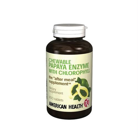 American Health Papaya Enzyme With Chlorophyll Chewable - 600 Chewable Tablets