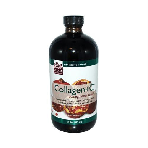 NeoCell Laboratories Collagen Plus Vitamin C - Pomegranate Liquid - 16 oz