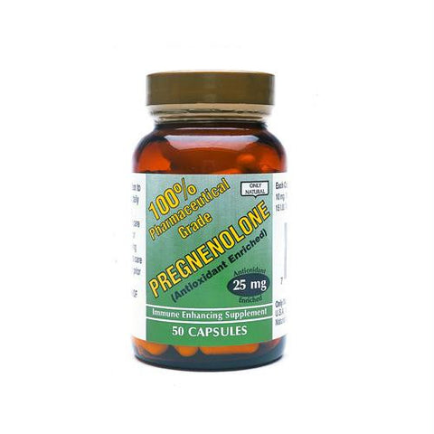 Only Natural Pregnenolone - 25 mg - 50 Capsules