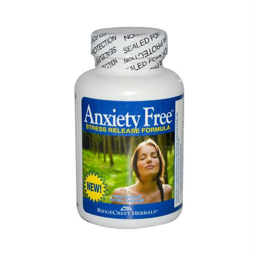 RidgeCrest Herbals Anxiety Free Stress Relief Formula - 60 Vegetarian Capsules