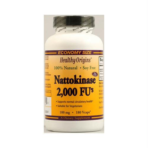 Healthy Origins Nattokinase 2000 FUs - 100 mg - 180 Vcaps