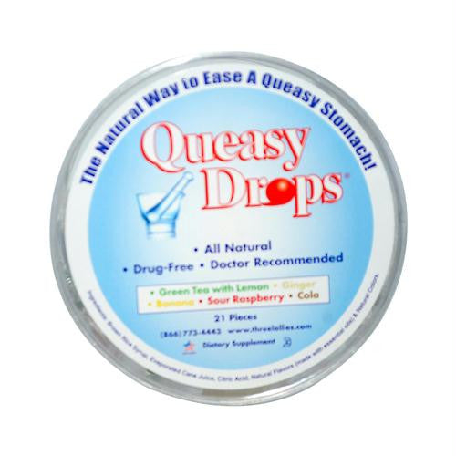 Three Lollies Queasy Drops - Container - 21 Pack