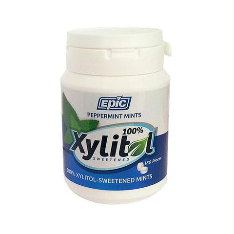 Epic Dental Mints - Peppermint Xylitol Bottle - 180 ct