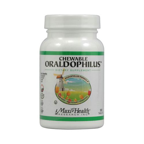 Maxi Health Chewable Oraldophilus Probiotic Formula - 100 Tablets