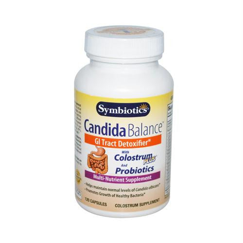 Symbiotics Candida Balance with Colostrum Plus and Probiotics - 120 Capsules