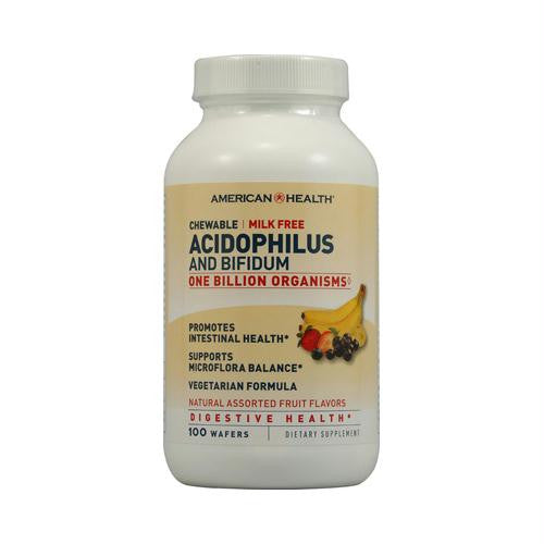 American Health Acidophilus and Bifidum Chewable Fruit - 100 Wafers