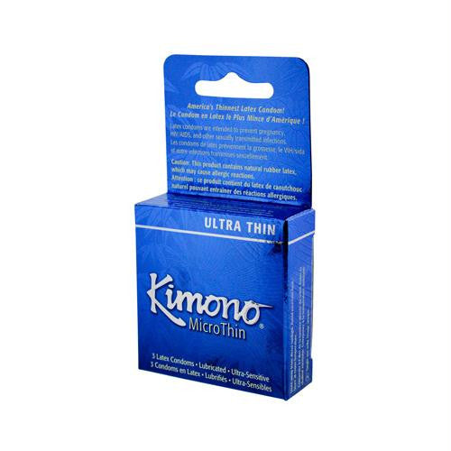 Mayer Laboratories Kimono Micro Thin Lubricated Latex Condoms - 3 Pack