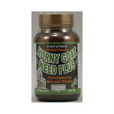 Only Natural Horny Goat Weed Plus - 500 mg - 60 Capsules