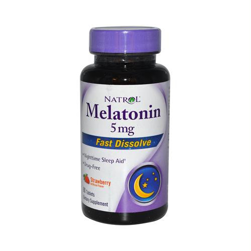 Natrol Melatonin Fast Dissolve Tablets Strawberry - 5 mg - 90 Tablets