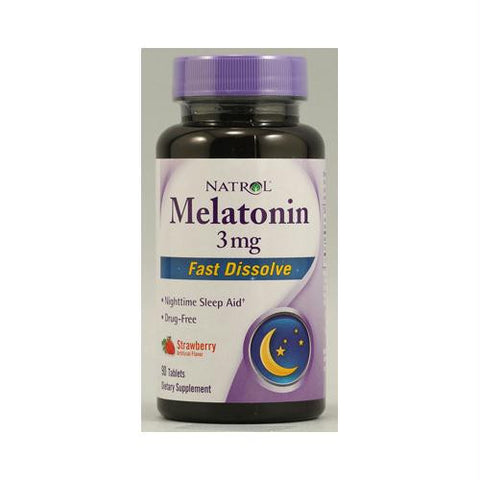 Natrol Melatonin Fast Dissolve Strawberry - 3 mg - 90 Tablets