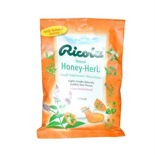 Ricola Herb Throat Drops Honey Herb - 24 Drops - Case of 12