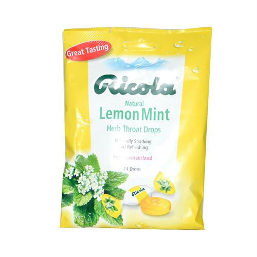 Ricola Herb Throat Drops Lemon Mint - 24 Drops - Case of 12