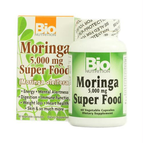 Bio Nutrition Moringa 5000 mg Super Food - 60 Vegetable Capsules