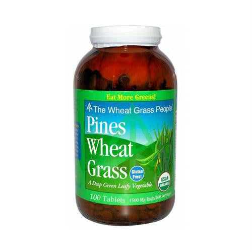 Pines International Organic Wheat Grass - 500 mg - 100 Tablets