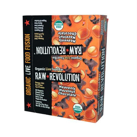 Raw Revolution Bar - Organic Heavenly Hazelnut Chocolate - Case of 12 - 1.8 oz