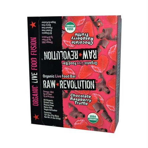 Raw Revolution Bar - Organic Raspberry Truffle - Case of 12 - 1.8 oz